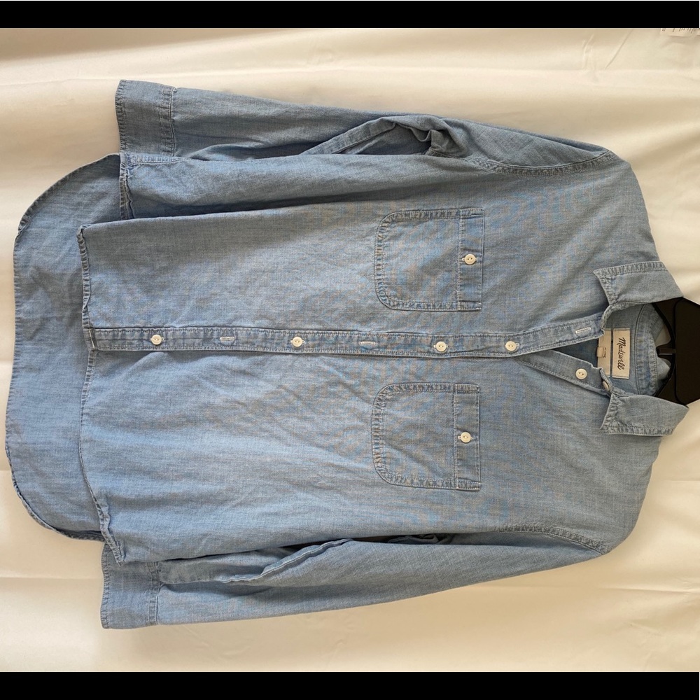 Madewell chambray denim blouse top